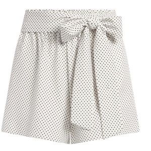 Alice and Olivia shorts white/black polka dots